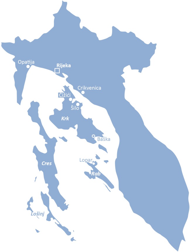 Kroatien Karte Inseln : Kvarner Bucht Wikipedia - 1200 inseln reihen